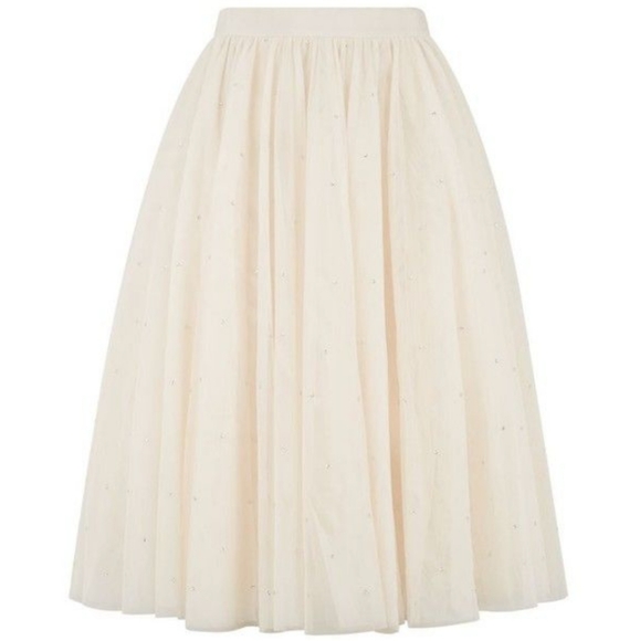 🍒NWT🍒 TED BAKER LANGLEY GLITTERING TULLE SKIRT - Picture 3 of 10